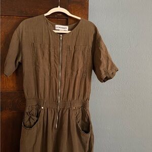 L.F. Markey Olive Zip-Front jumpsuit